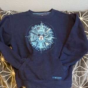 Disney Men's Dark Blue Crewneck Sweater